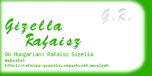 gizella rafaisz business card